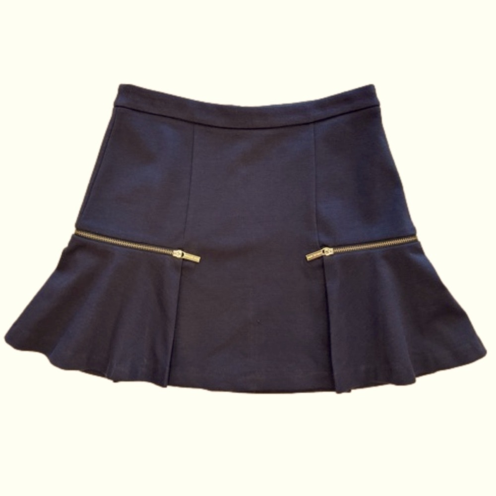 Michael Kors Navy Pleated Mini Skirt Size 4